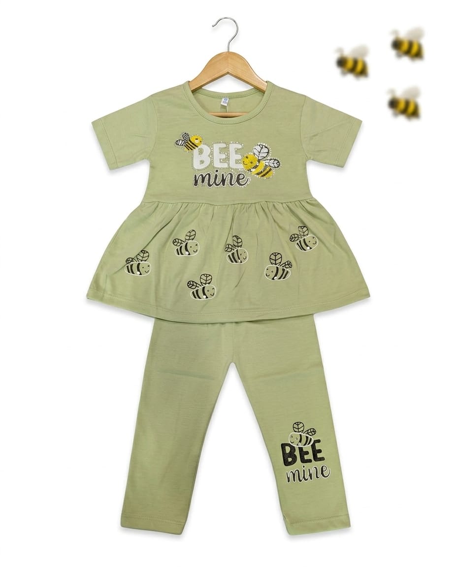 Girls Peplum Tops With Trousers –Summer Stuff Soft & Comfortable | 1–3 Years