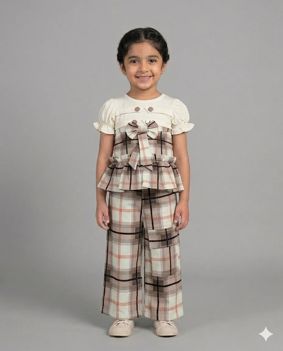 Girls Tunic Style Frock With Wide Leg Trouser  – Premium Quality Summer Stuff Soft & Comfortable | 1–10 Years