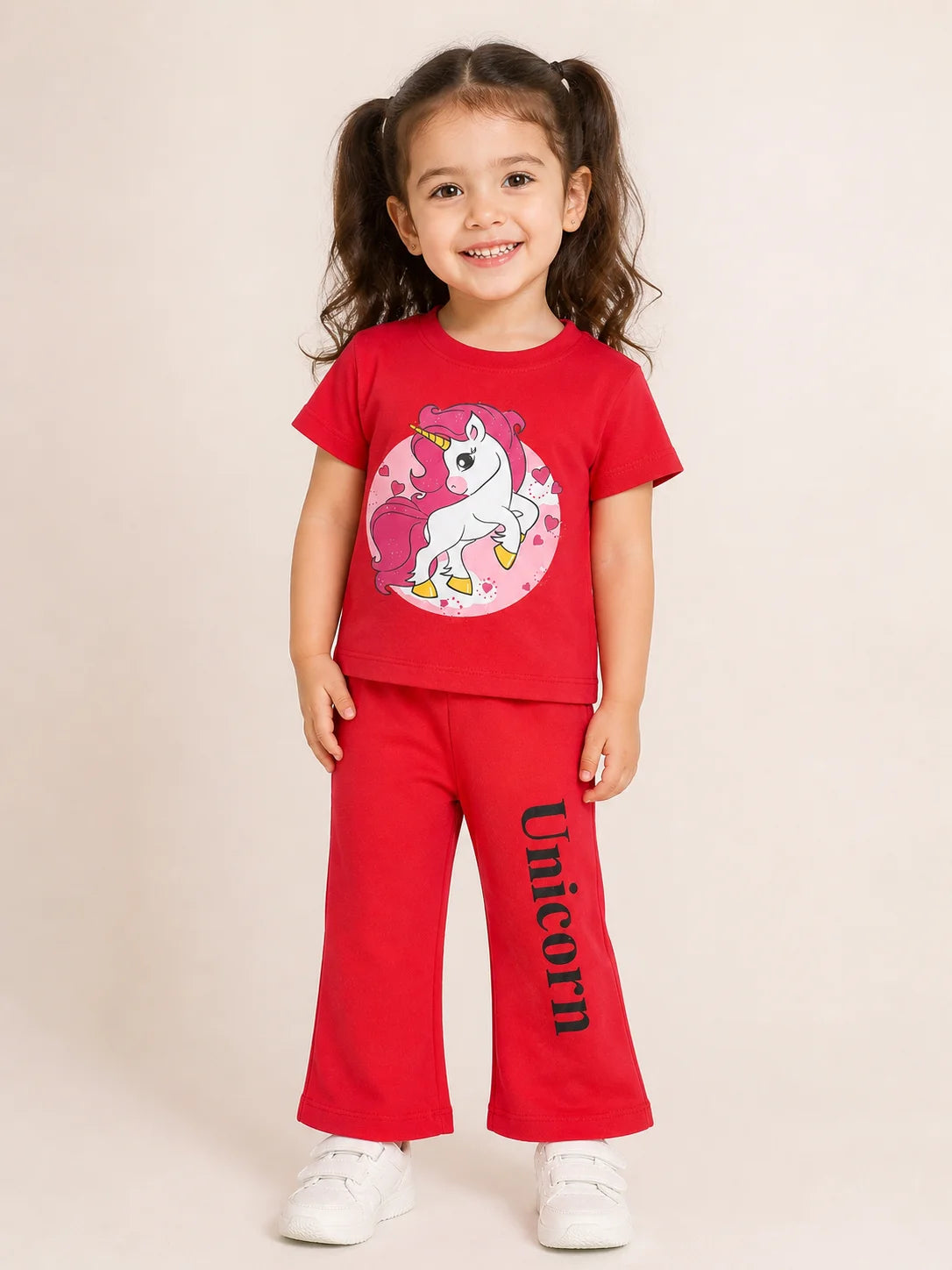 Comfortable Girls' Casual Pajama Set – Soft & Comfortable | 1–10 Years