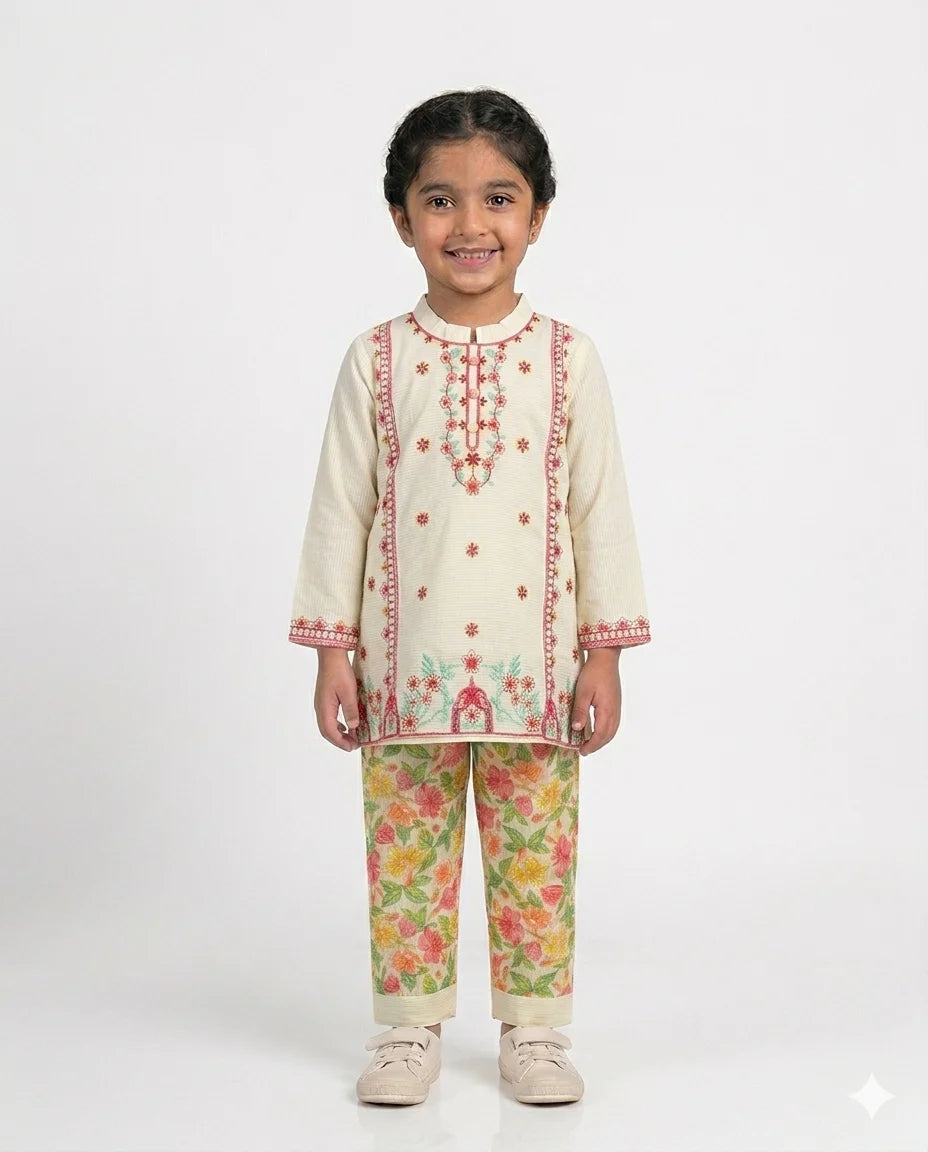 Girls Kameez-Shalwar – Premium Quality Summer Stuff Soft & Comfortable | 1–5 Years