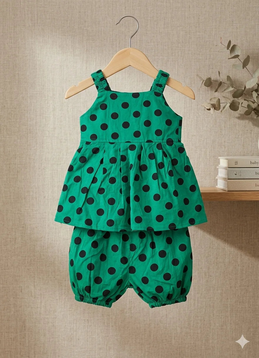 Sleeveless Two-Piece With Nicker Summer Set With Head Band  – Soft & Comfortable | 6 Months - 2 Years