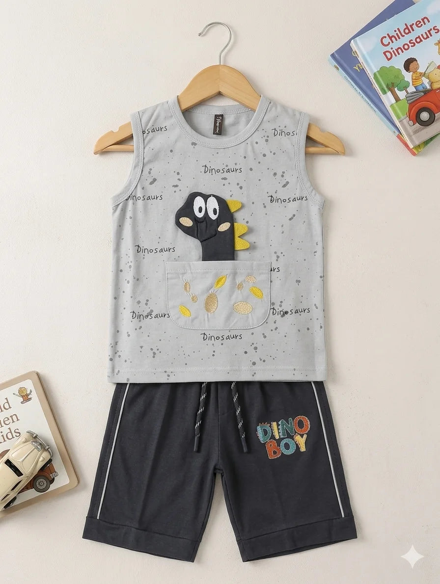 Kids Sleeveless Shirt With Shorts – Premium Quality Summer Stuff Soft & Comfortable | 1–3 Years