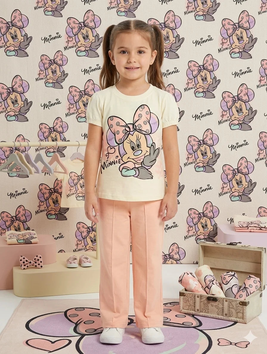 Girls Minnie Mouse Pajama Set – Summer Stuff Soft & Comfortable | 1–5 Years