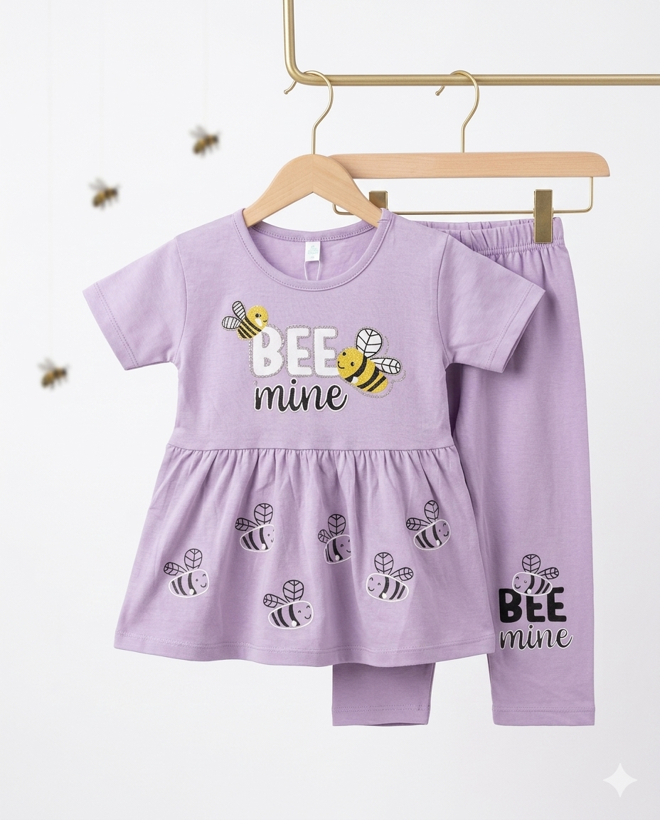 Girls Peplum Tops With Trousers –Summer Stuff Soft & Comfortable | 1–3 Years