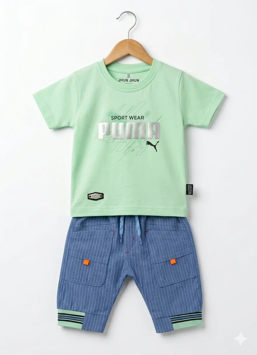 Puma T Shirt With Shorts – Summer Stuff Soft & Comfortable | 1–4 Years