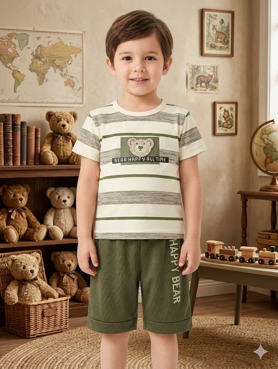 Kids T-Shirt With Shorts – Premium Quality | Soft & Comfortable | 1-3 Years