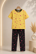 Comfortable Girls' Casual Pajama Set – Soft & Comfortable | 1–10 Years