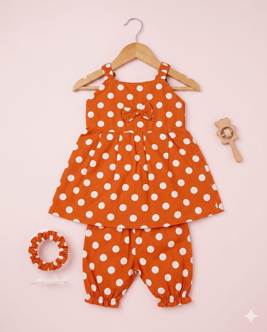 Sleeveless Two-Piece With Nicker Summer Set With Head Band  – Soft & Comfortable | 6 Months - 2 Years