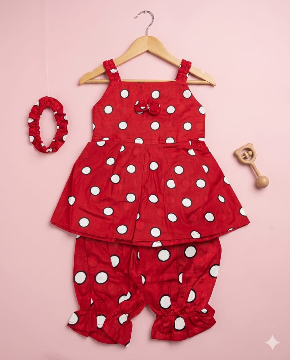 Sleeveless Two-Piece With Nicker Summer Set With Head Band  – Soft & Comfortable | 1–3 Years