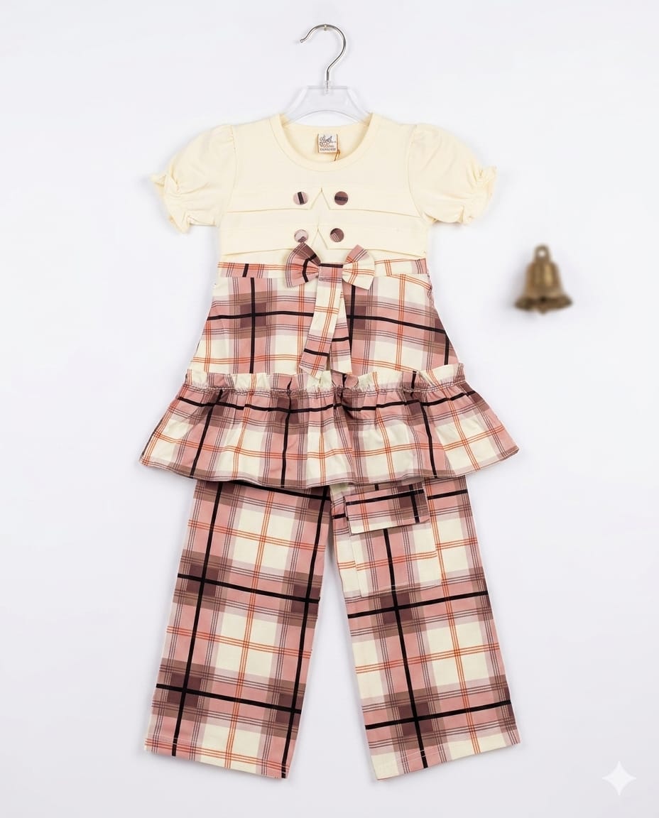 Girls Tunic Style Frock With Wide Leg Trouser  – Premium Quality Summer Stuff Soft & Comfortable | 1–10 Years