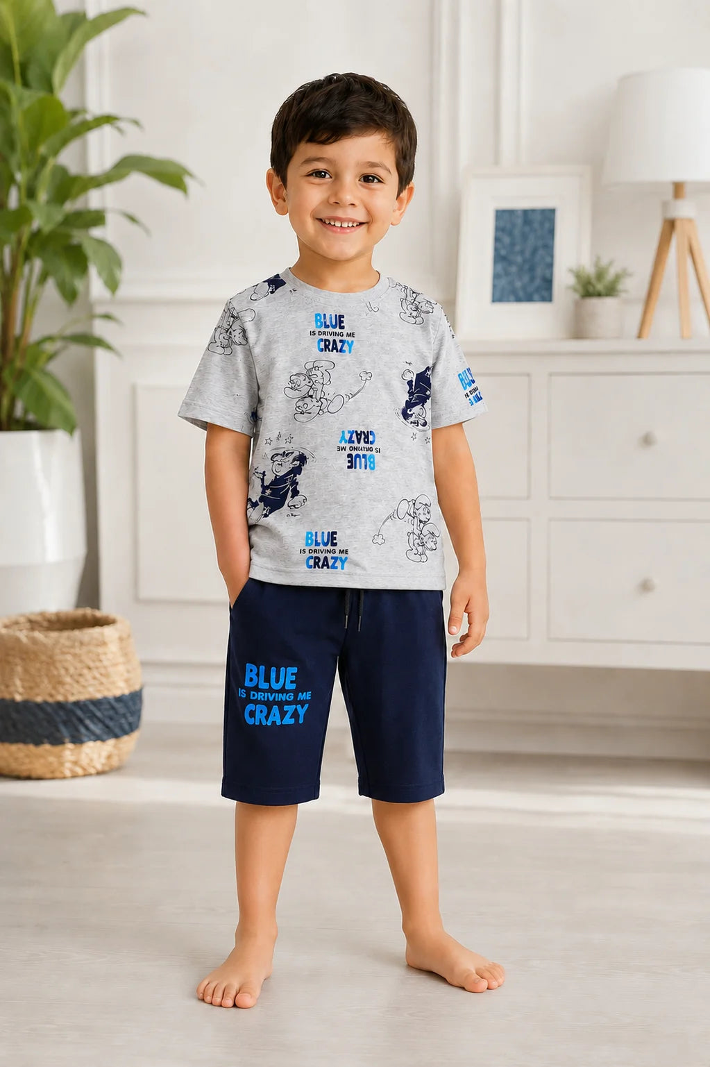 Boys T-Shirt With Shorts – Summer Stuff Soft & Comfortable | 1–10 Years