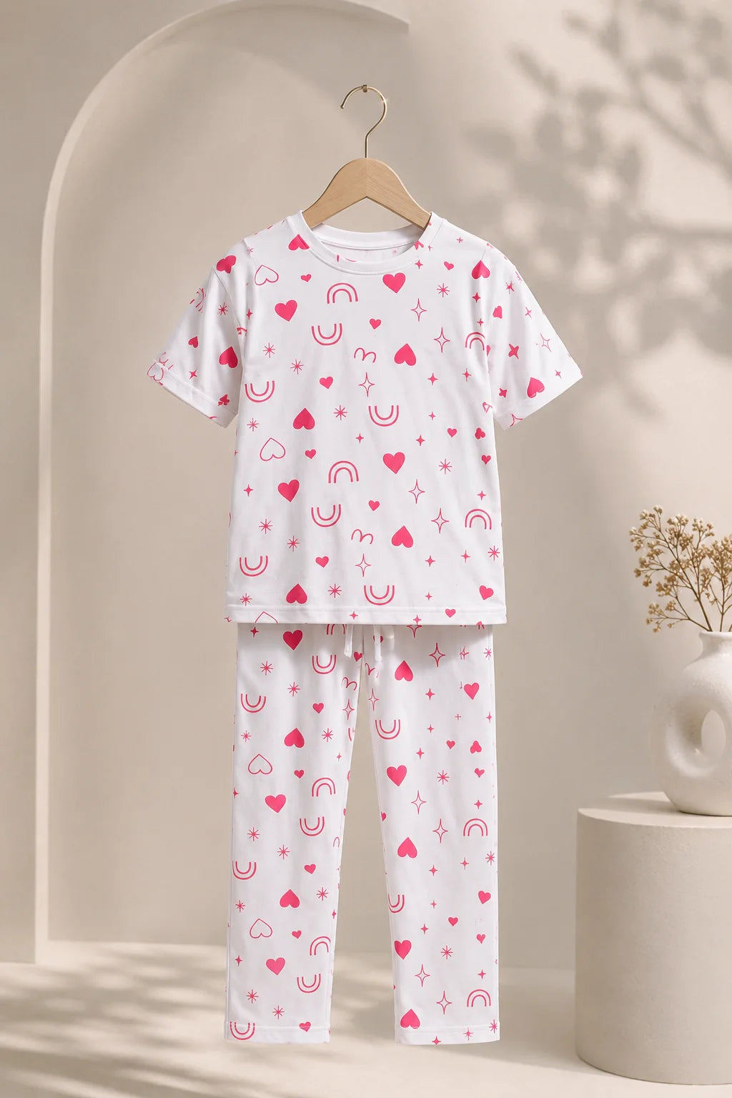 Comfortable Girls' Casual Pajama Set – Soft & Comfortable | 1–10 Years