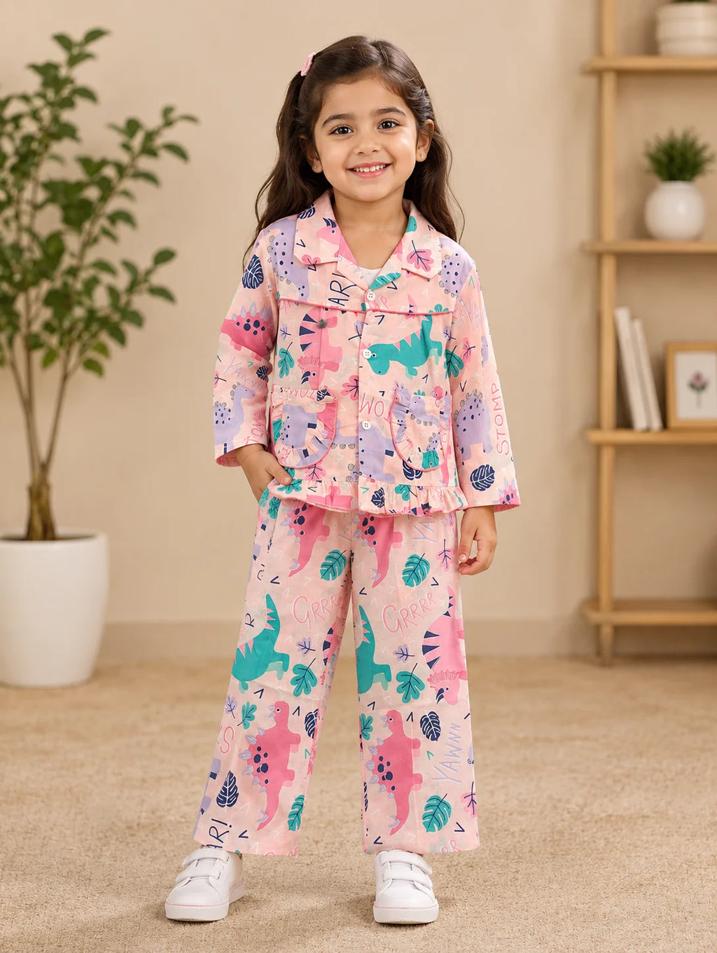 Cozy Sleepwear Set for Girls – Soft & Comfortable | 1–6 Years