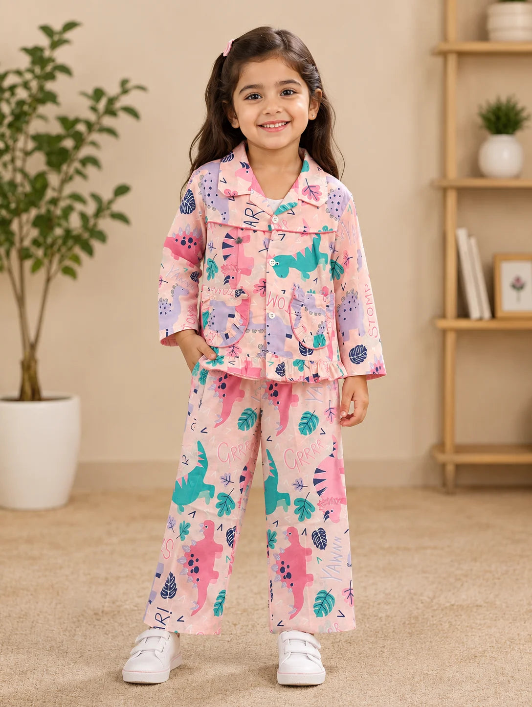 Cozy Sleepwear Set for Girls – Soft & Comfortable | 1–6 Years