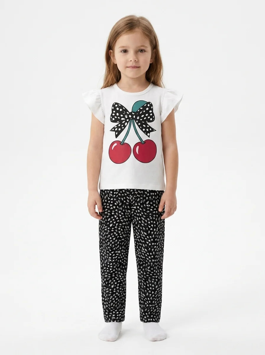 Comfortable Girls' Casual Pajama Set – Soft & Comfortable | 1–10 Years