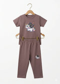 Cute Cat & Unicorn Graphic Tee and Pajama  – Soft & Comfortable | 1- 10 Years