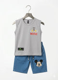 Micky Sleeveless Shirt With Shorts – Summer Stuff Soft & Comfortable | 1–3 Years