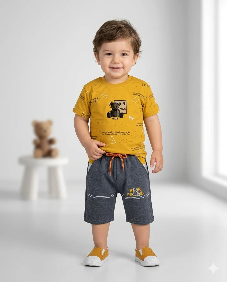 Kids T Shirt With Shorts – Premium Quality Summer Stuff Soft & Comfortable | 1–3 Years