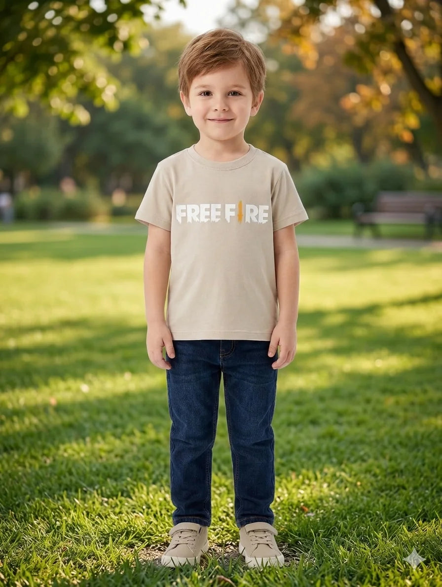Kids FreeFire T-Shirt– Premium Quality Summer Stuff Soft & Comfortable | 1–12 Years