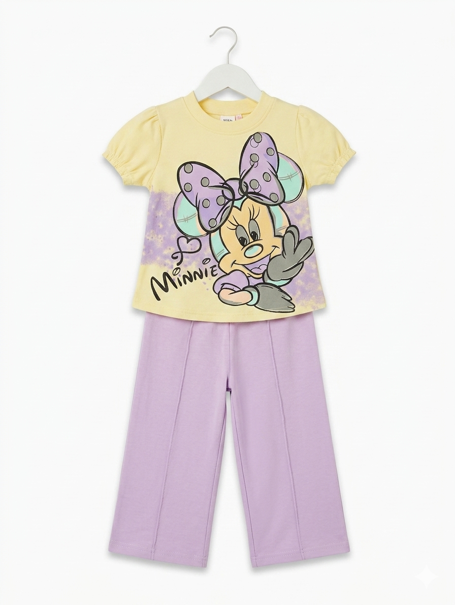 Girls Minnie Mouse Pajama Set – Summer Stuff Soft & Comfortable | 1–5 Years