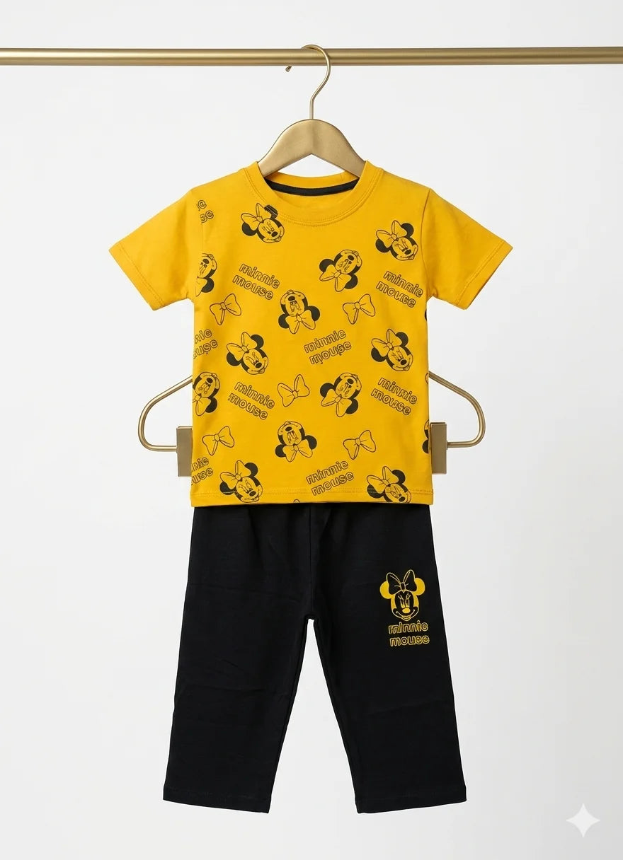 Comfortable Girls' Casual Pajama Set – Soft & Comfortable | 1–10 Years