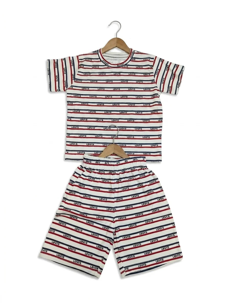 Kids Levis T Shirt With Shorts – Premium Quality Summer Stuff Soft & Comfortable | 1–10 Years