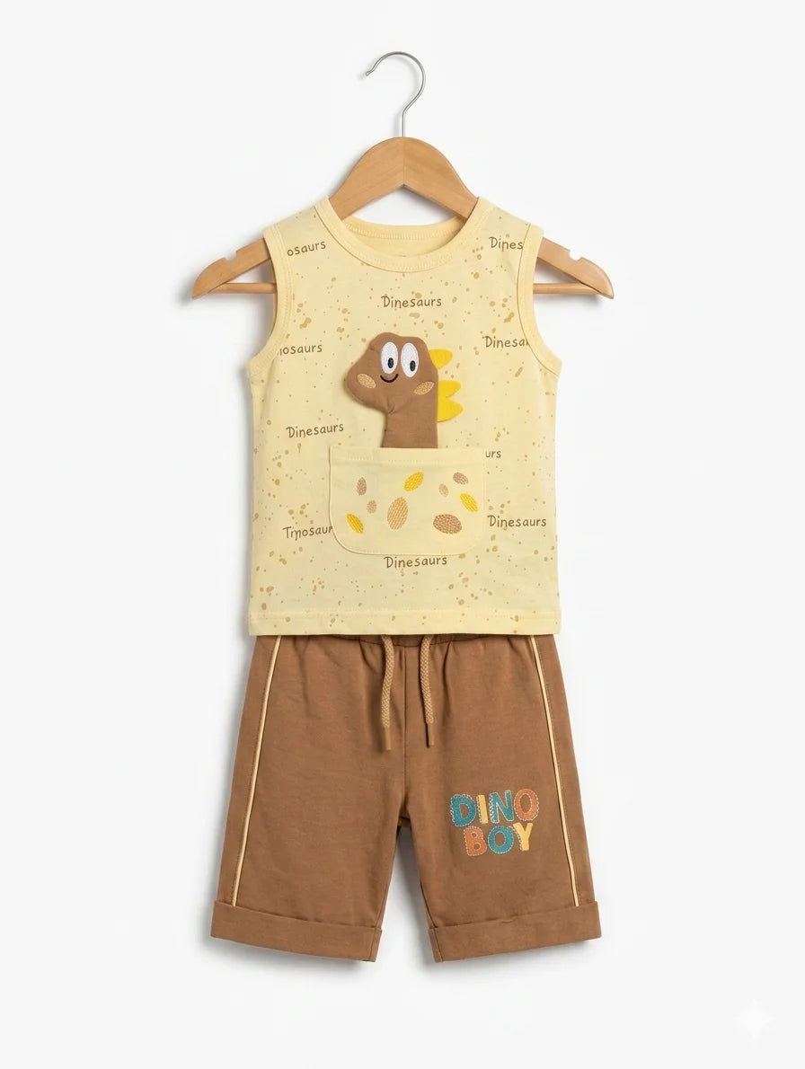 Kids Sleeveless Shirt With Shorts – Premium Quality Summer Stuff Soft & Comfortable | 1–3 Years