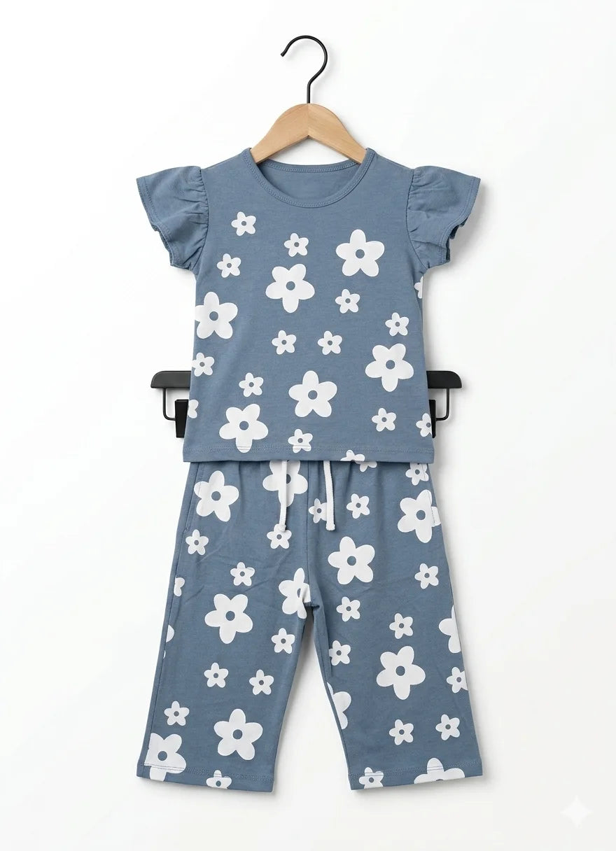 Comfortable Girls' Casual Pajama Set – Soft & Comfortable | 1–10 Years