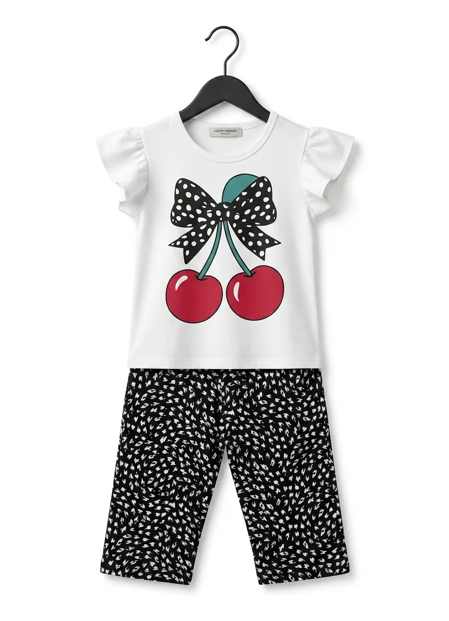 Comfortable Girls' Casual Pajama Set – Soft & Comfortable | 1–10 Years