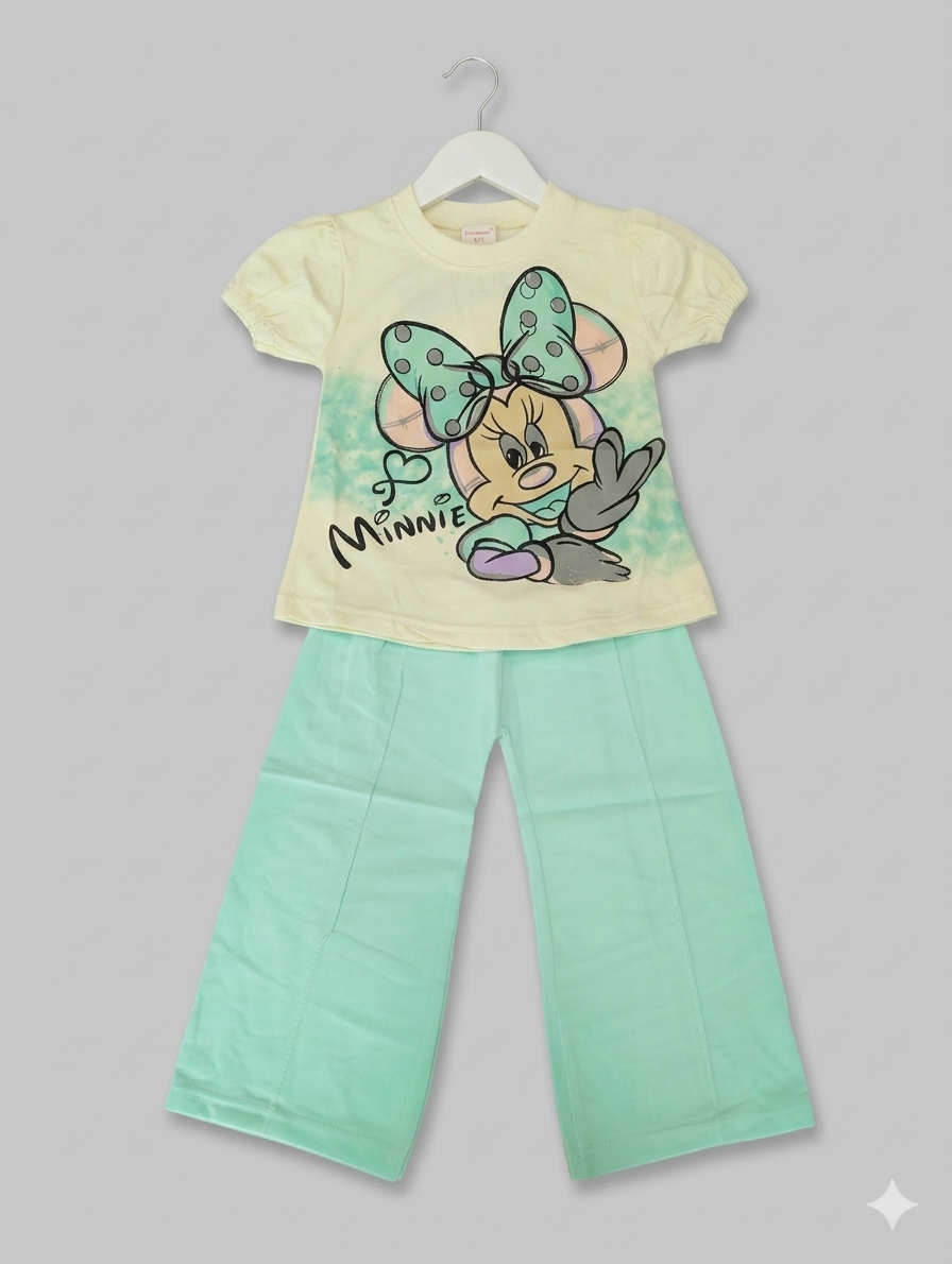 Girls Minnie Mouse Pajama Set – Summer Stuff Soft & Comfortable | 1–5 Years