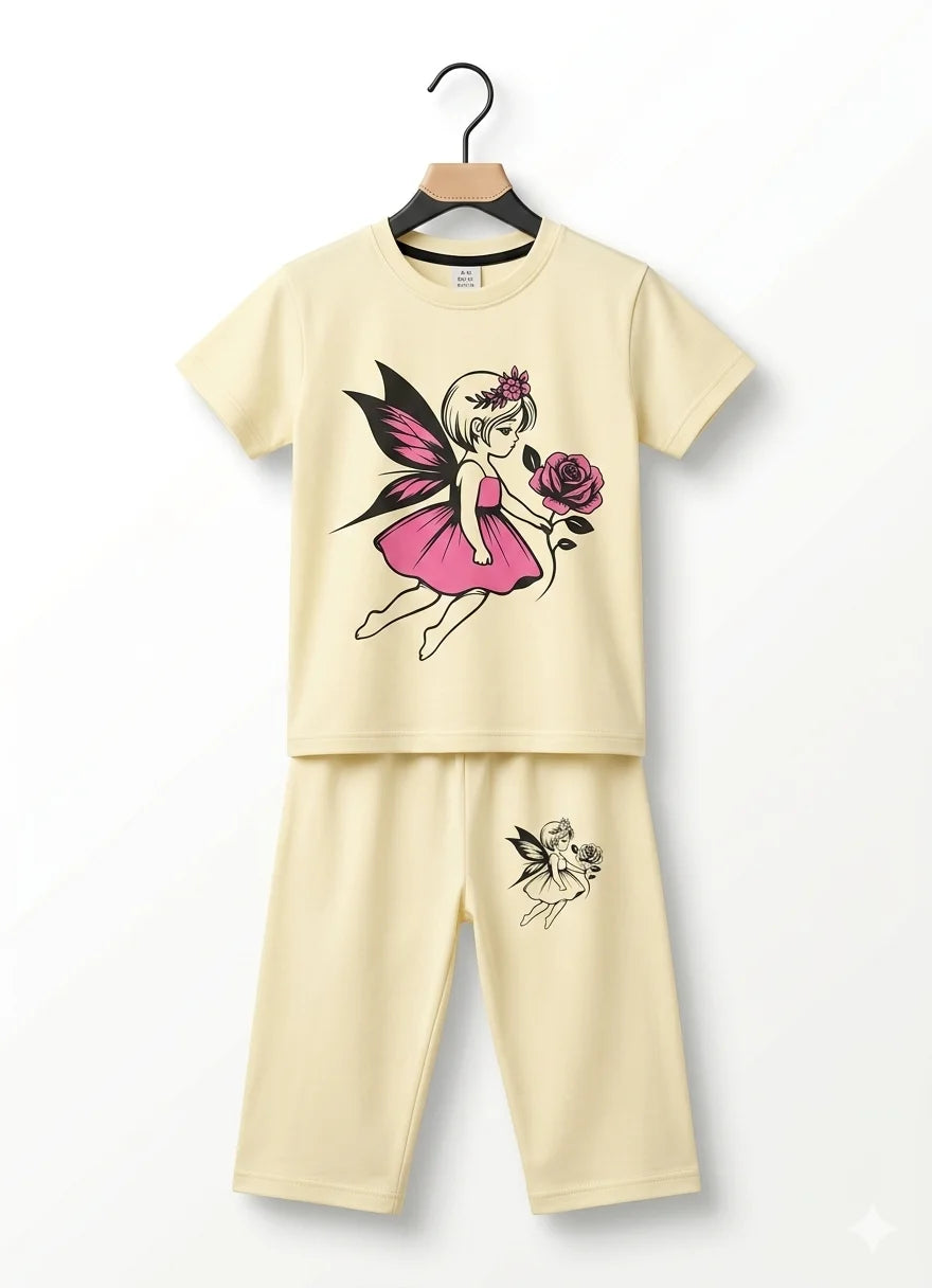 Comfortable Girls' Casual Pajama Set – Soft & Comfortable | 1–10 Years