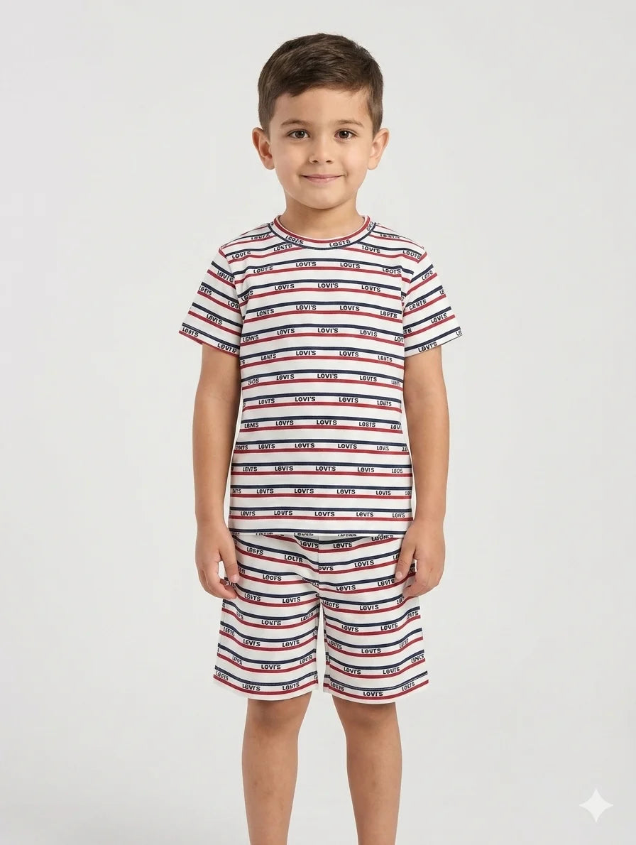 Kids Levis T Shirt With Shorts – Premium Quality Summer Stuff Soft & Comfortable | 1–10 Years