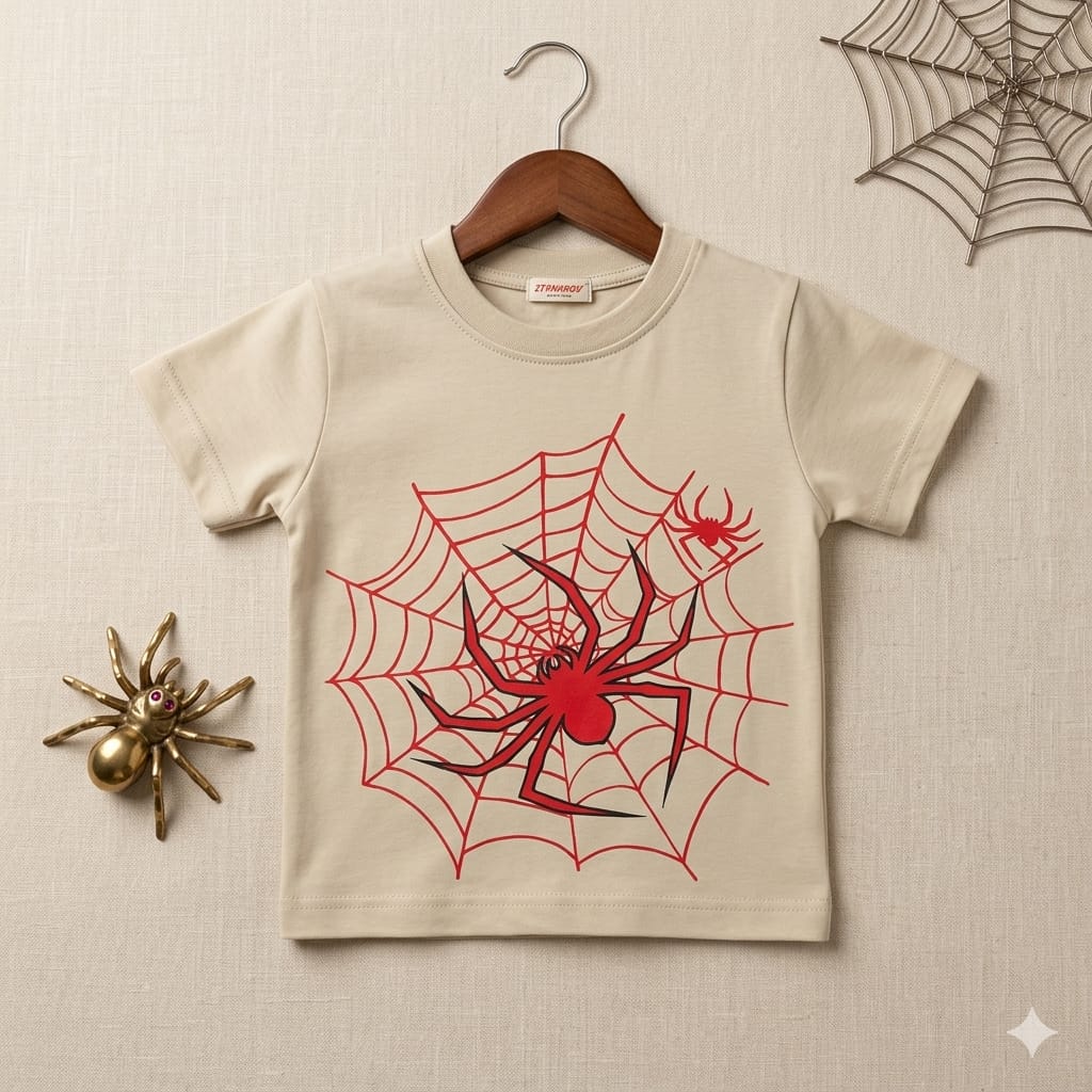Spider T-Shirt With Shorts – Premium Cotton | Soft &amp; Comfortable | 1–10 Years