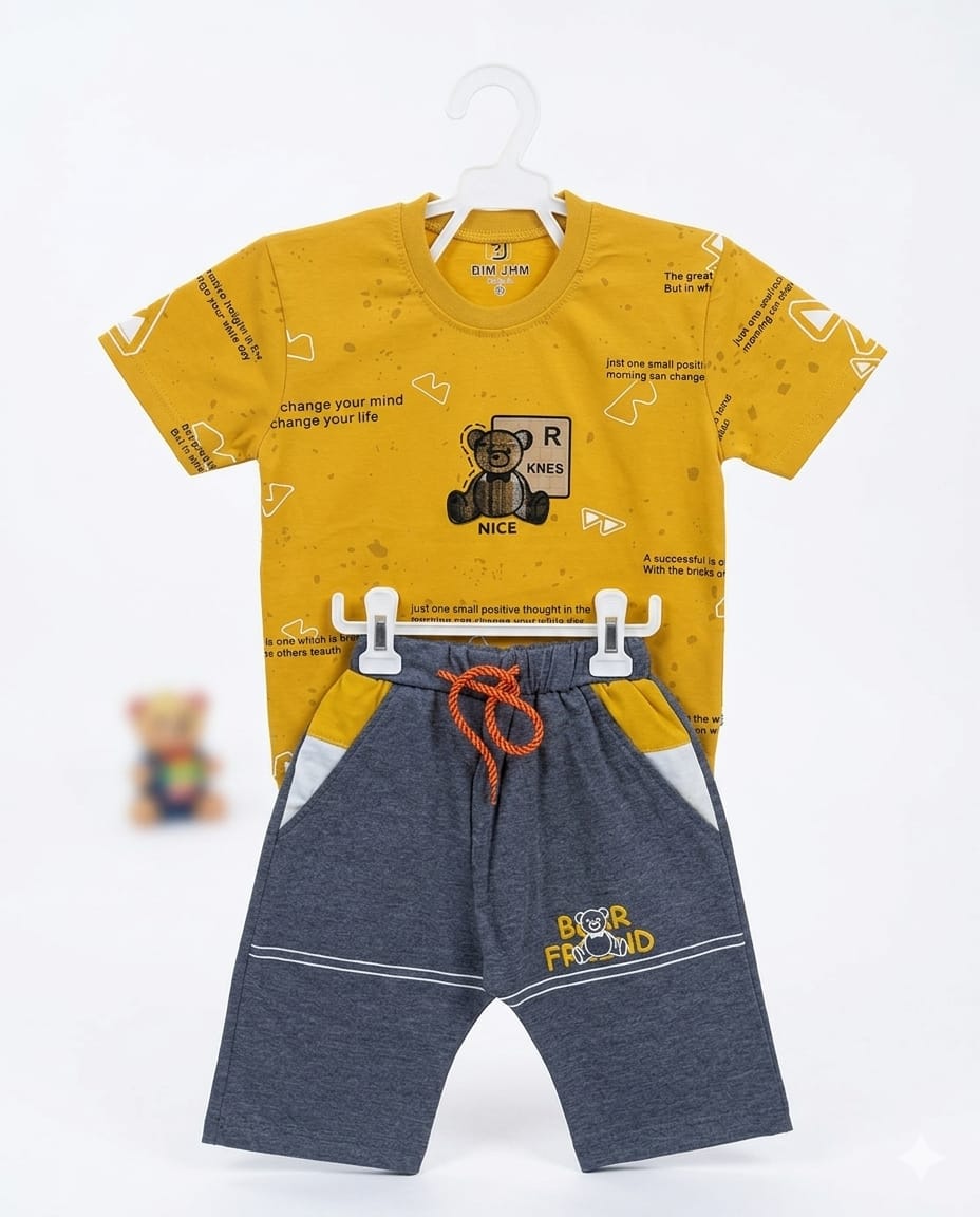 Kids T Shirt With Shorts – Premium Quality Summer Stuff Soft & Comfortable | 1–3 Years