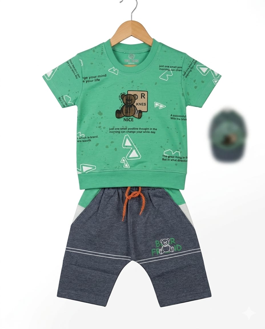 Kids T Shirt With Shorts – Premium Quality Summer Stuff Soft & Comfortable | 1–3 Years