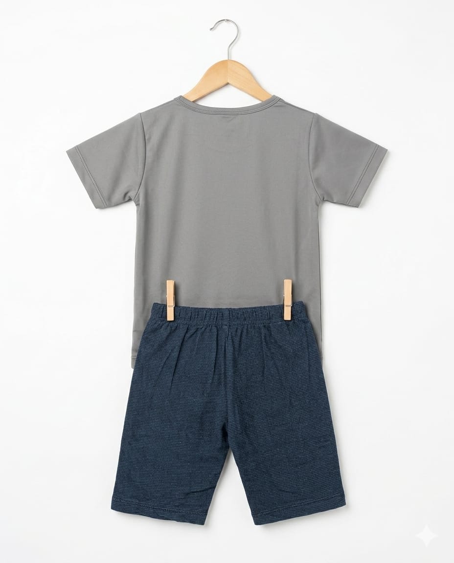 Kids T-Shirt With Shorts – Premium Cotton | Soft & Comfortable | 6 Months-2 Years
