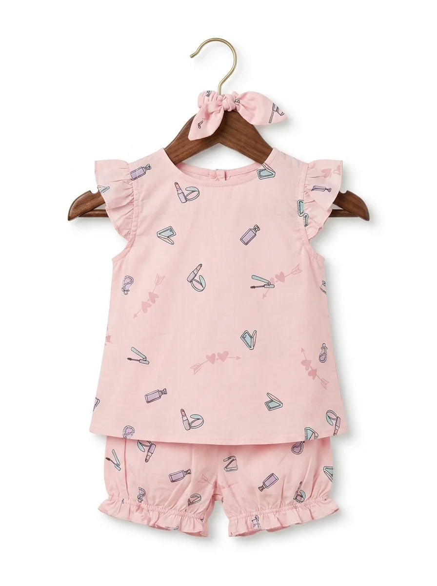 Two-Piece With Nicker Summer Set With Head Band  – Soft & Comfortable | 2-3 Years