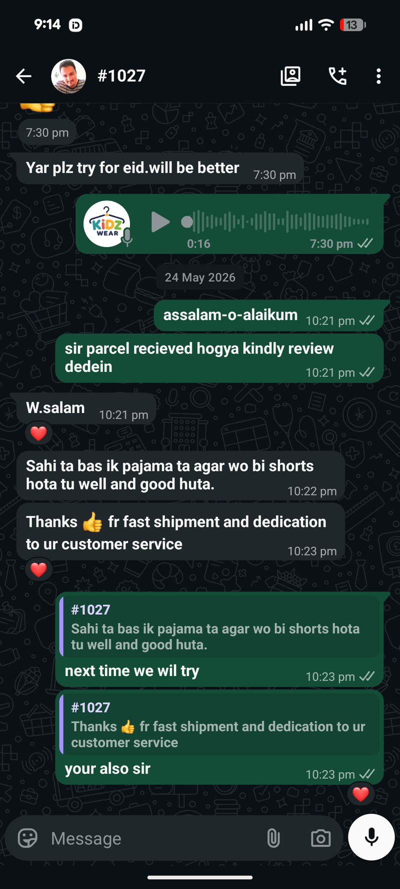 Customer review