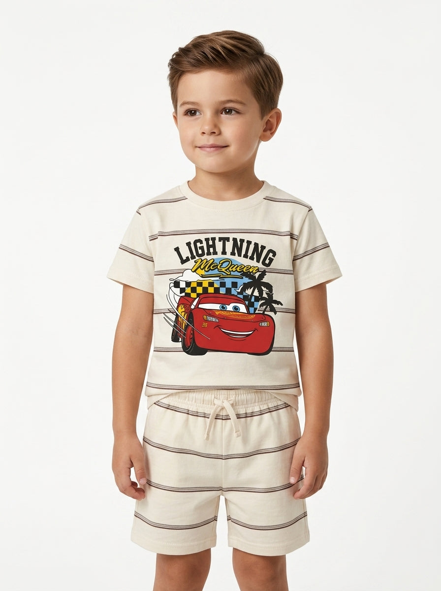 Cars T Shirt With Shorts – Summer Stuff Soft & Comfortable | 1–8 Years