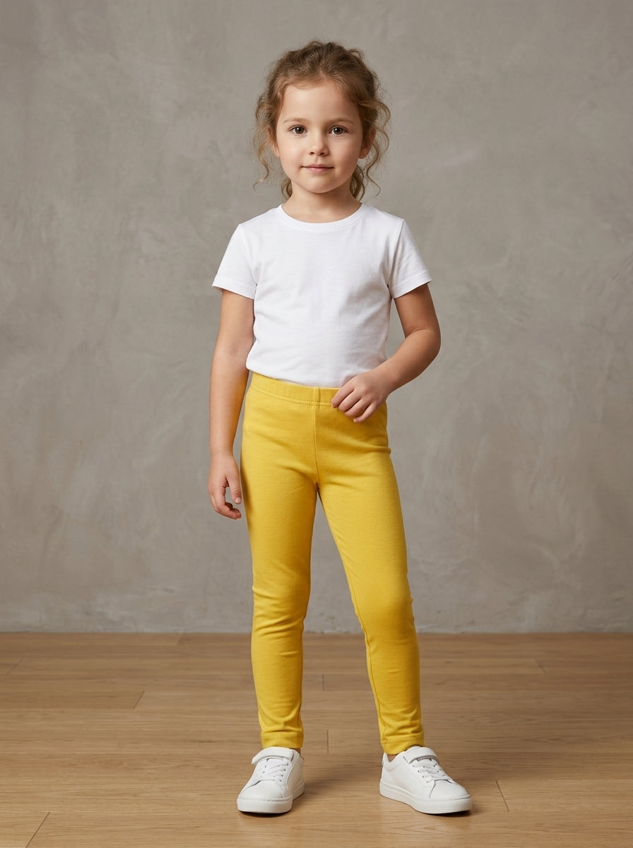 Girls Slim Fit Stretch Tights – Summer Stuff Soft & Comfortable | 1–12 Years